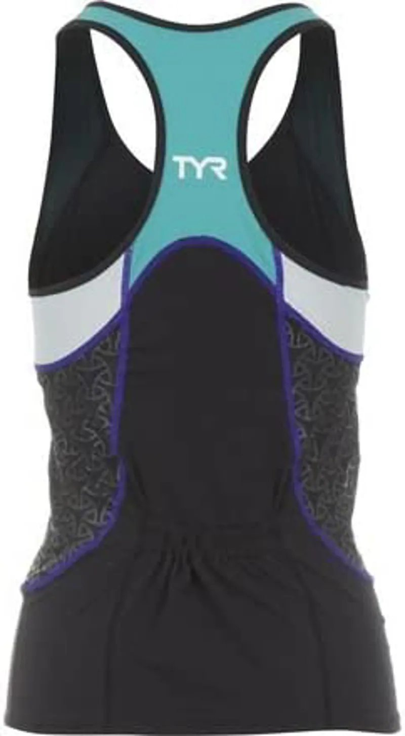 TYR Women's Competitor Trisuit with Front Zipper/X - Black/Grey-2