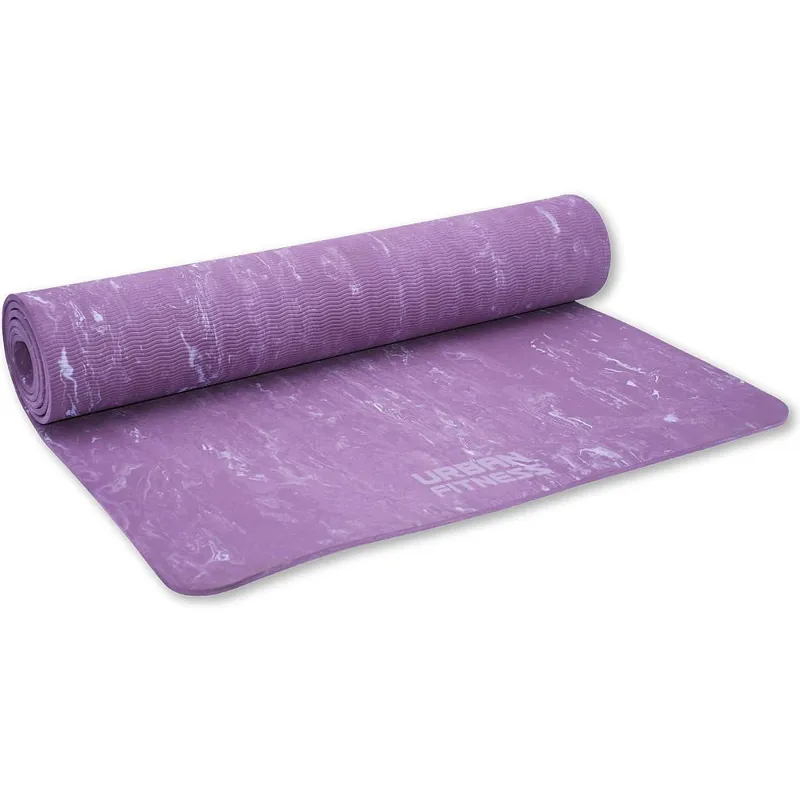 Urban Fitness Equipment UFE: 6mm Patterned TPE Yoga Mat - Purple