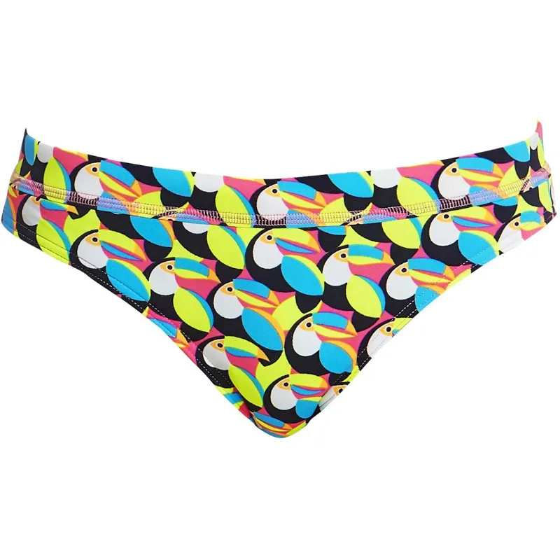 Funkita Women's Eco Sports Brief Toucan Swim Bikini - Yellow