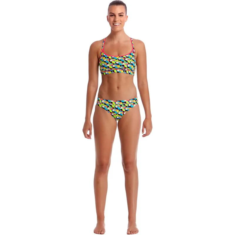 Funkita Women's Eco Sports Brief Toucan Swim Bikini - Yellow-1