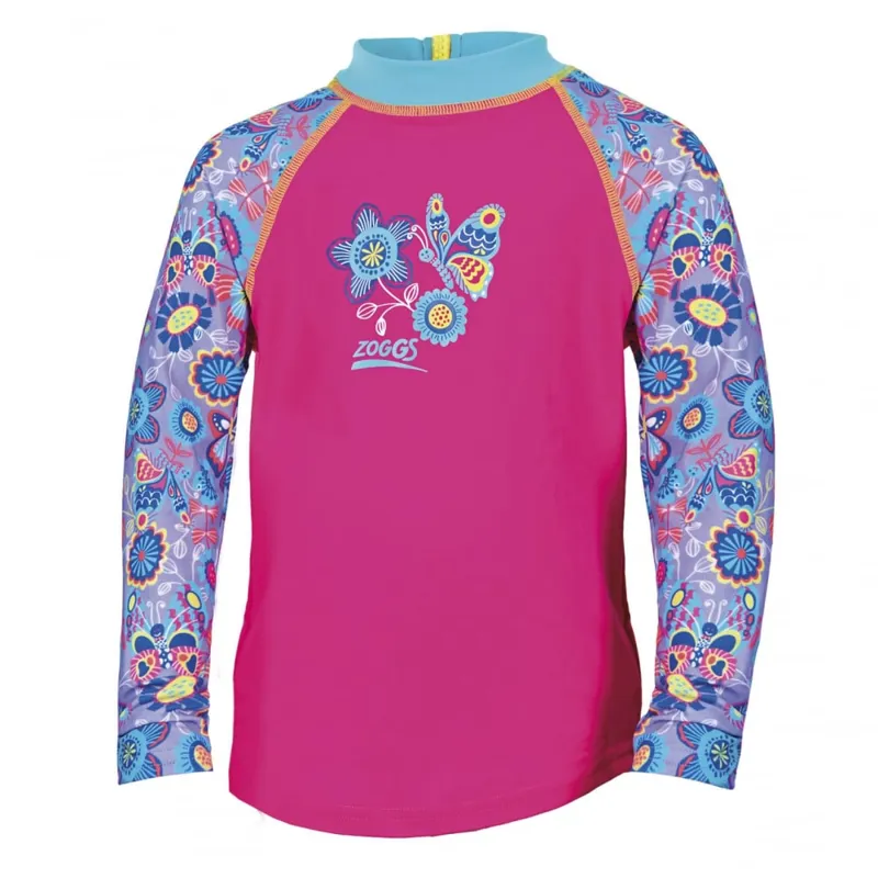 Zoggs Wild Zip Sun Top Size 21 - Pink