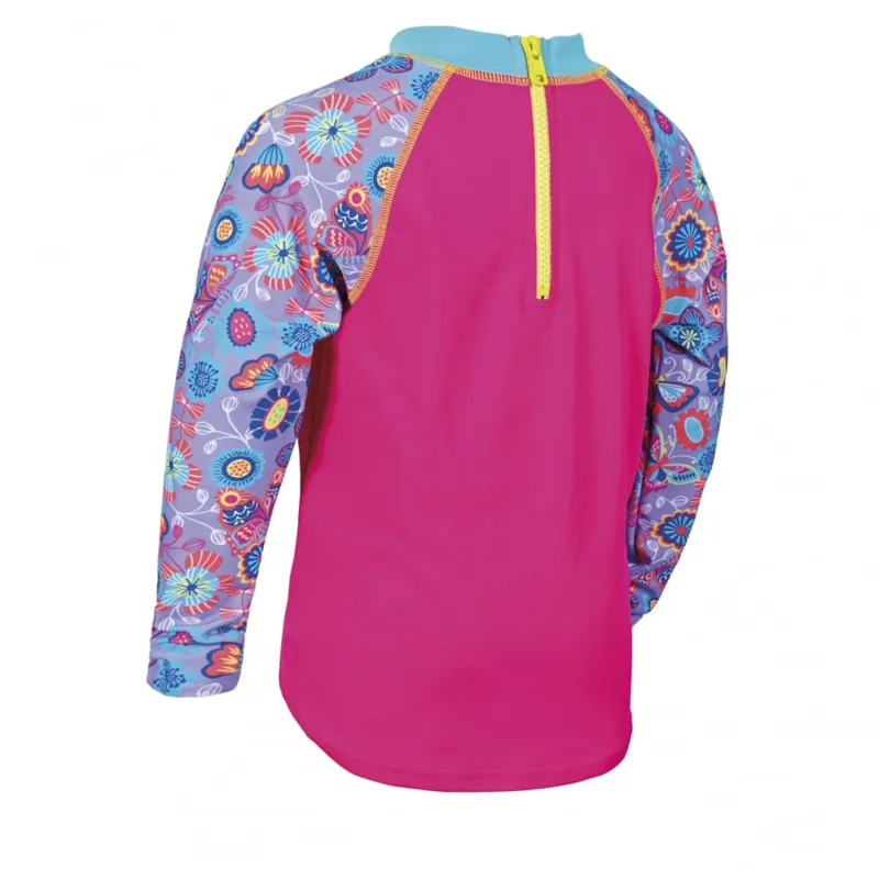Zoggs Wild Zip Sun Top Size 21 - Pink-1