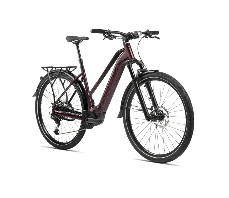 Orbea Kemen Mid 30 Trekking Bike in Metallic Burgundy Red -1