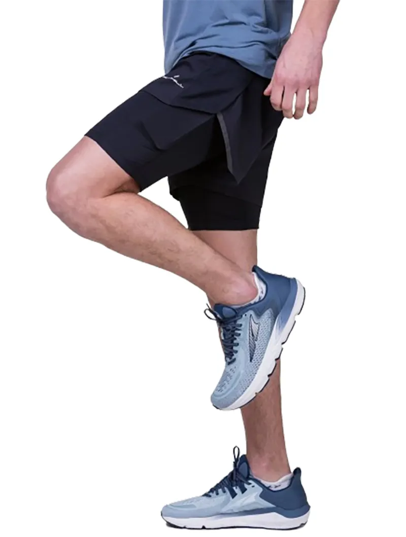 Ronhill Men's Tech 5inch Twin Short All Black-4