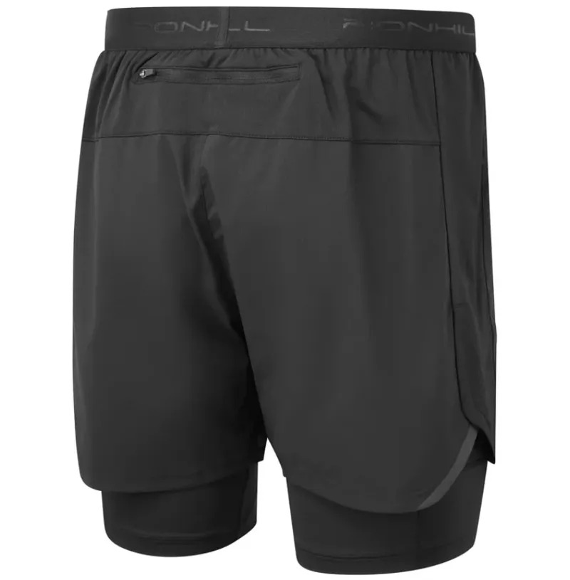 Ronhill Men's Tech 5inch Twin Short All Black-1