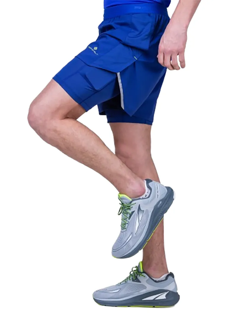 Ronhill Men's Tech 5inch Twin Short Ocean/Citrus-5