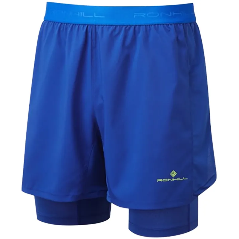 Ronhill Men's Tech 5inch Twin Short Ocean/Citrus