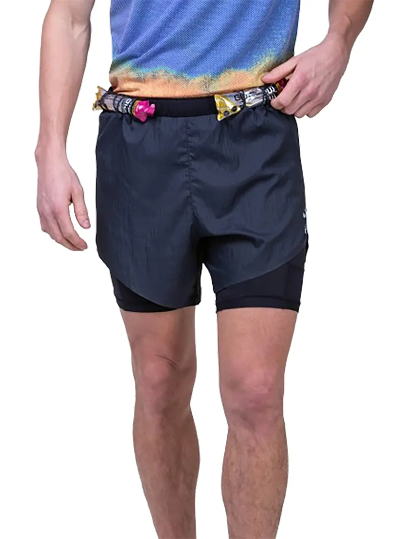 Ronhill Men's Tech Race Twin Short All Black-4