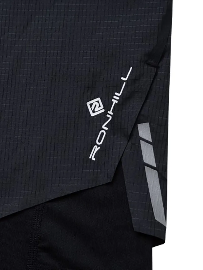 Ronhill Men's Tech Race Twin Short All Black-2