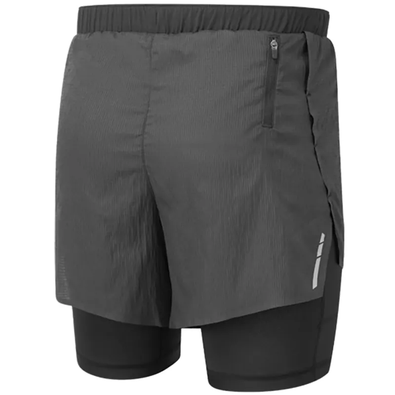 Ronhill Men's Tech Race Twin Short All Black-1