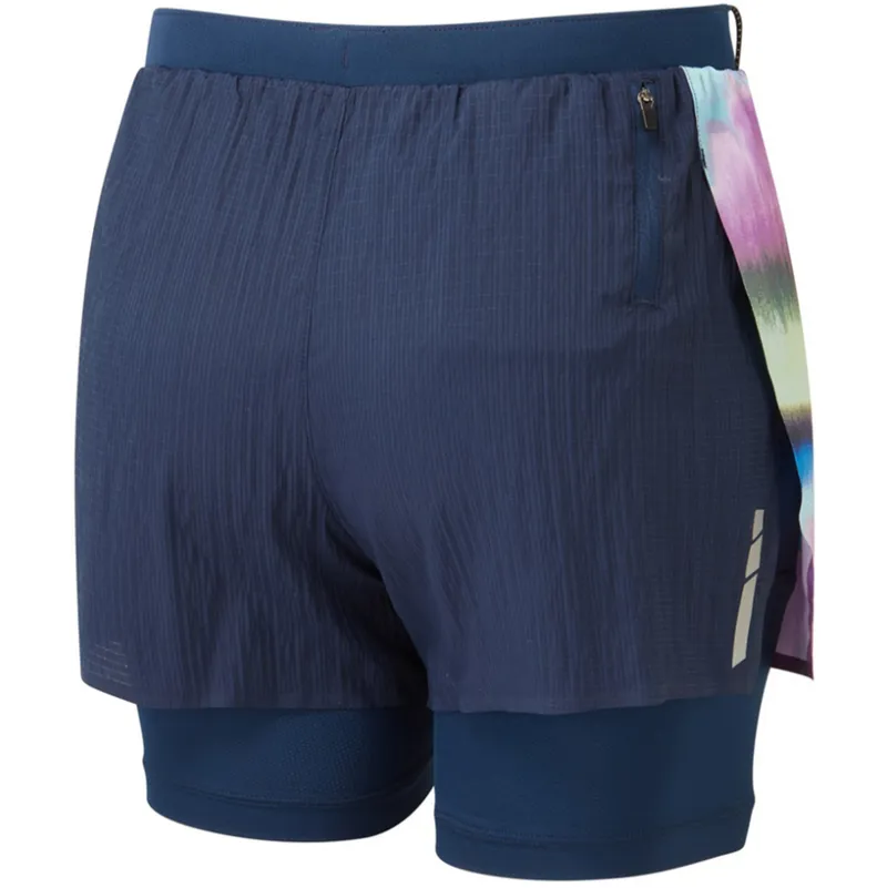 Ronhill Women's Tech Race Twin Short Dark Navy/Multi Mirage-1