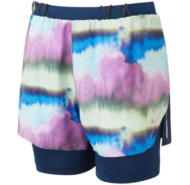 Ronhill Women's Tech Race Twin Short Dark Navy/Multi Mirage