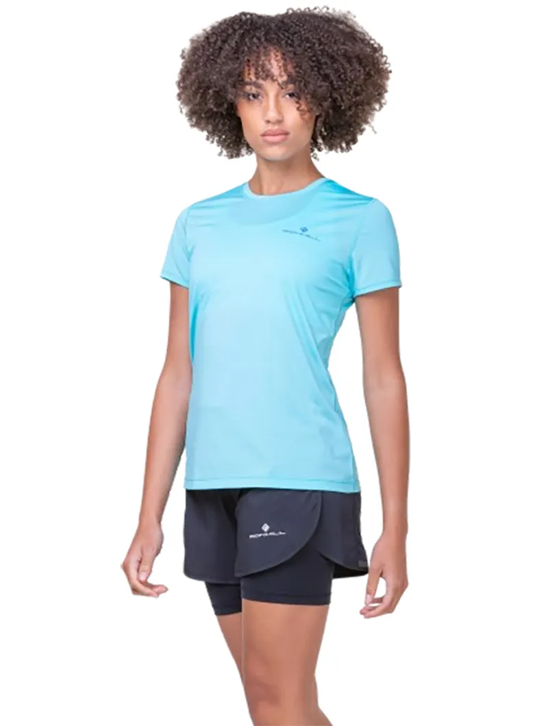 Ronhill Women's Tech S/S Tee Aquamint/Electric Blue-3