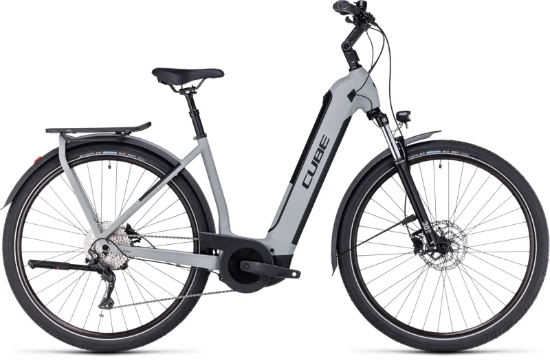 Cube Kathmandu Hybrid One 750 Electric Bike in Swamp Grey-1