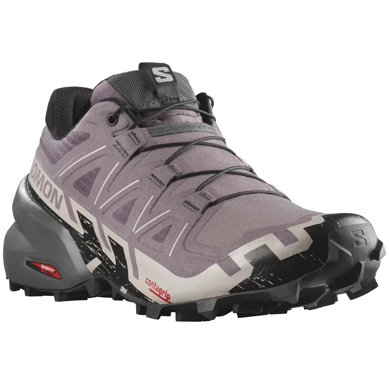 Salomon Women's Speedcross 6 Moonscape/Black/Ashes Of Roses-2