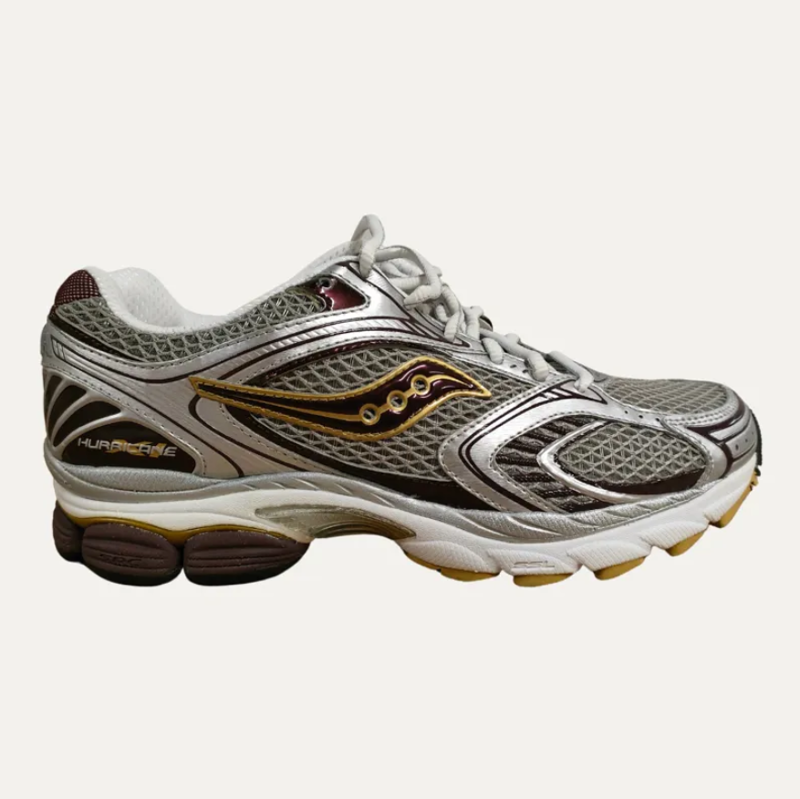 Saucony Women's Progrid Hurricane 11 Silver/Wine/Gold UK 8.5