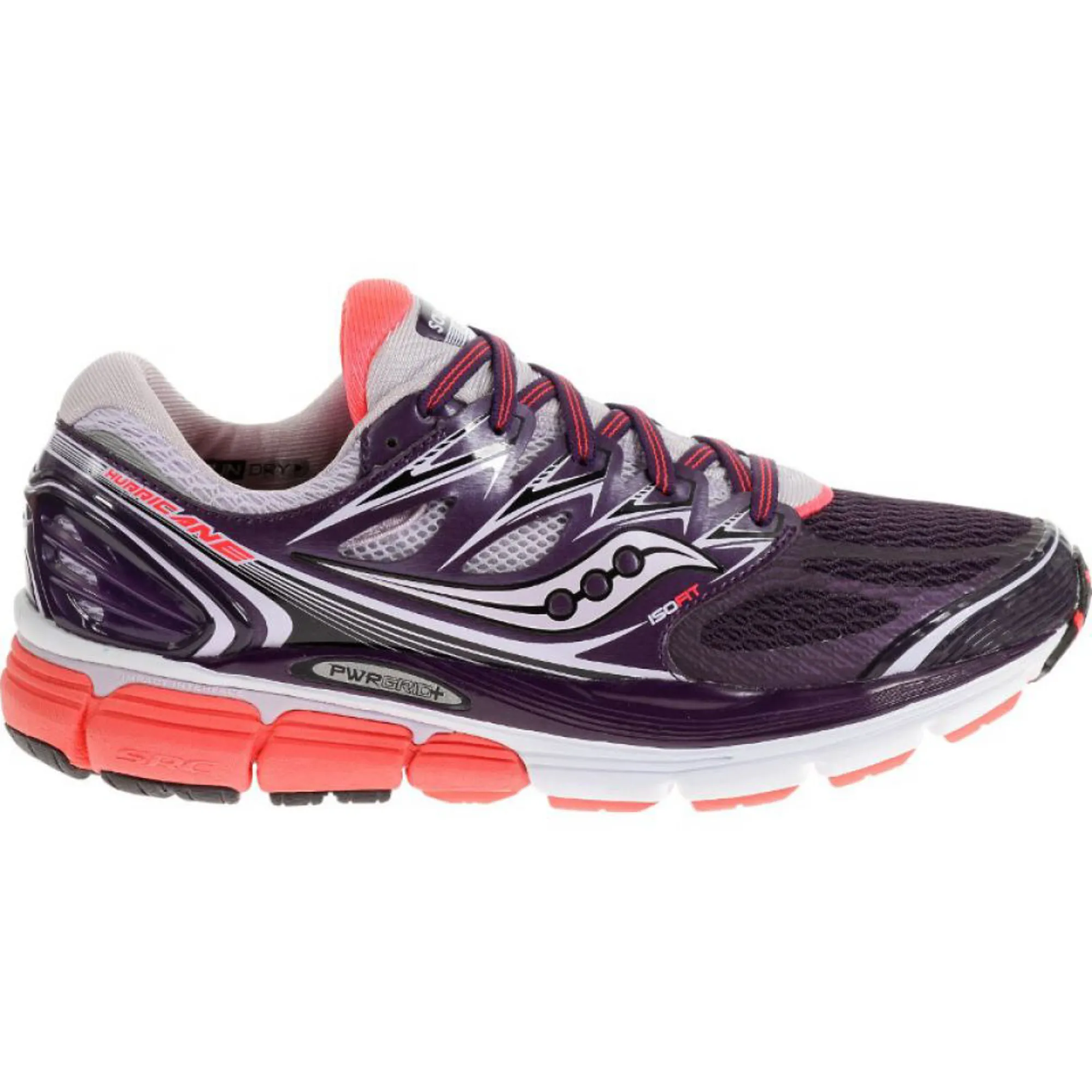 Saucony Women s Hurricane ISO Purple Coral Lavender UK9