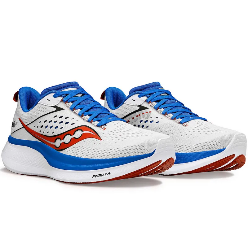 Saucony Men's Ride 17 White/Cobalt-2