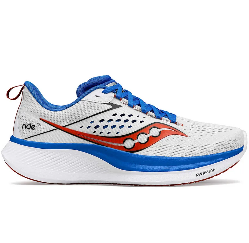 Saucony Men's Ride 17 White/Cobalt