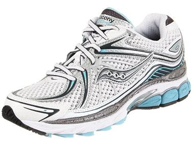 Saucony Women's Progrid Hurricane 12 White/Silver/Blue UK5-2