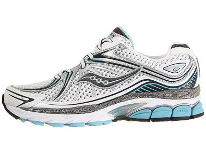 Saucony Women's Progrid Hurricane 12 White/Silver/Blue UK5