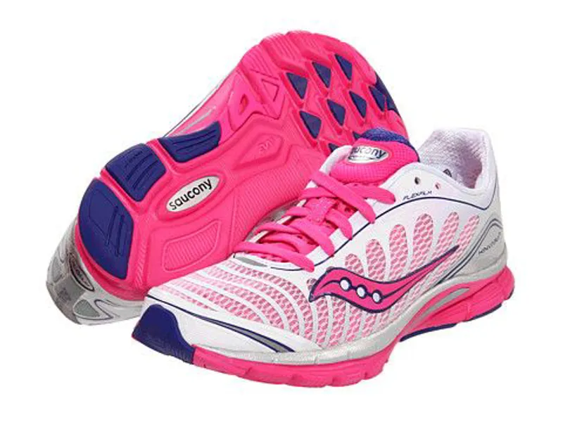 Saucony Women's Progrid Kinvara 3 White/Pink/Blue UK 5.5-2