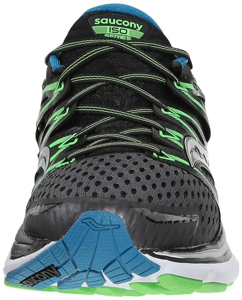 Saucony Men's Triumph ISO Grey/Black/Slime UK 6.5-2