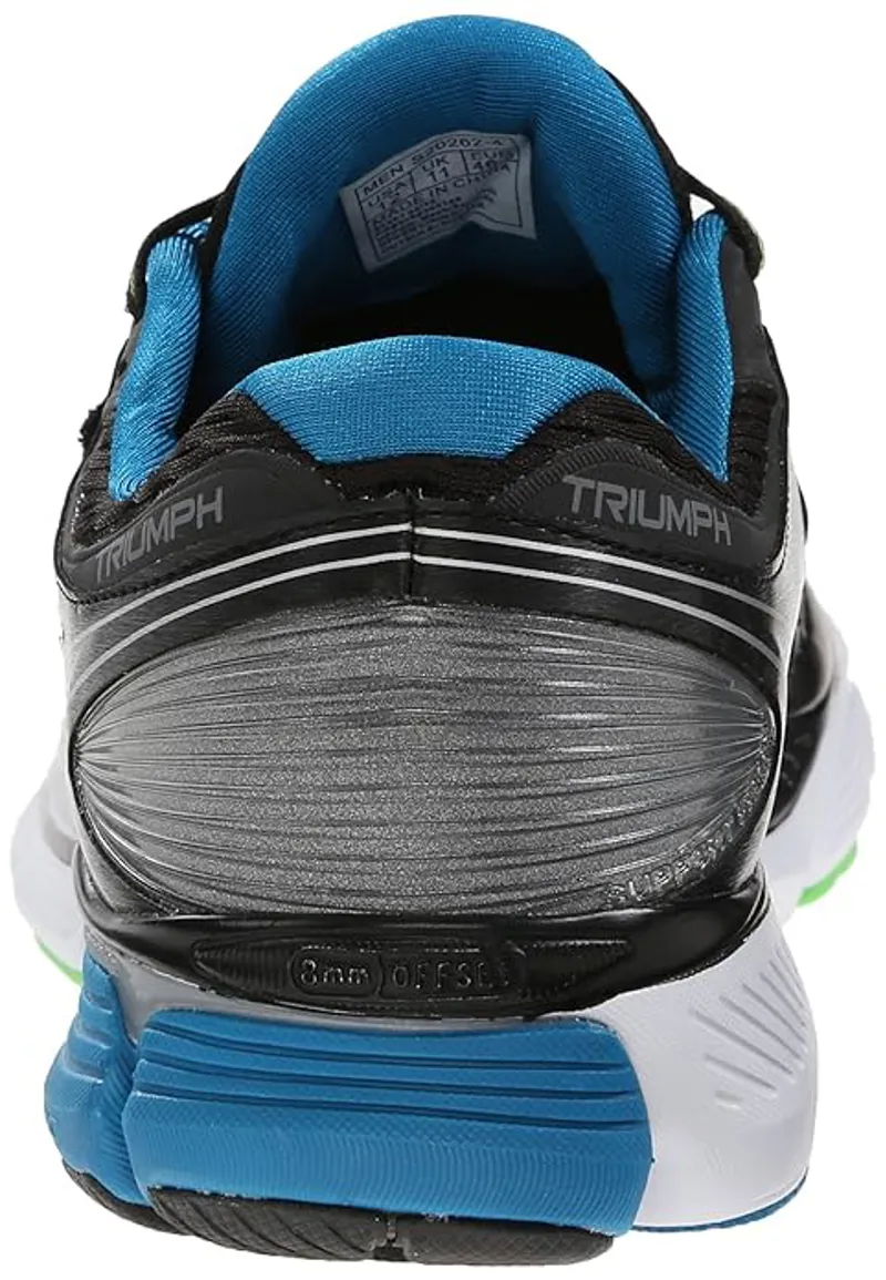 Saucony Men's Triumph ISO Grey/Black/Slime UK 6.5-3