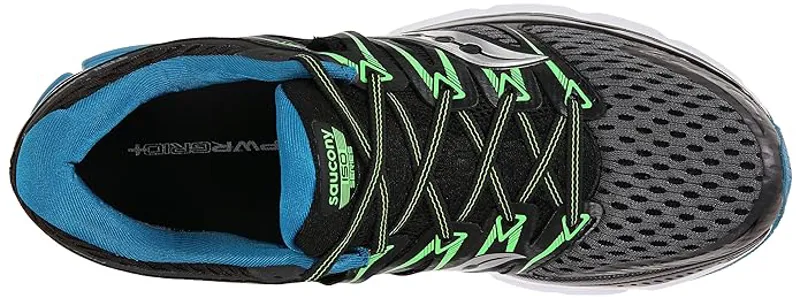 Saucony Men's Triumph ISO Grey/Black/Slime UK 6.5-4