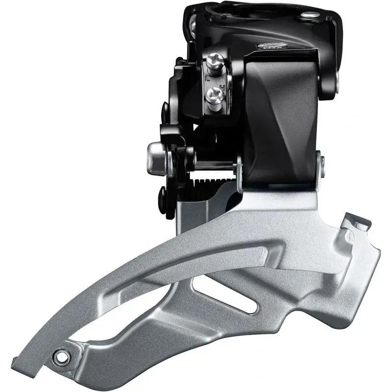 Shimano Altus FD-M2000 Altus 9-speed MTB Front Derailleur Conventional Swing Dual-Pull 66-69 in Silver/Black