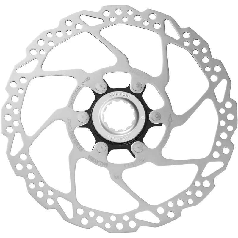 Shimano SMRT54 CL External 180mm Rotor in Silver/Black