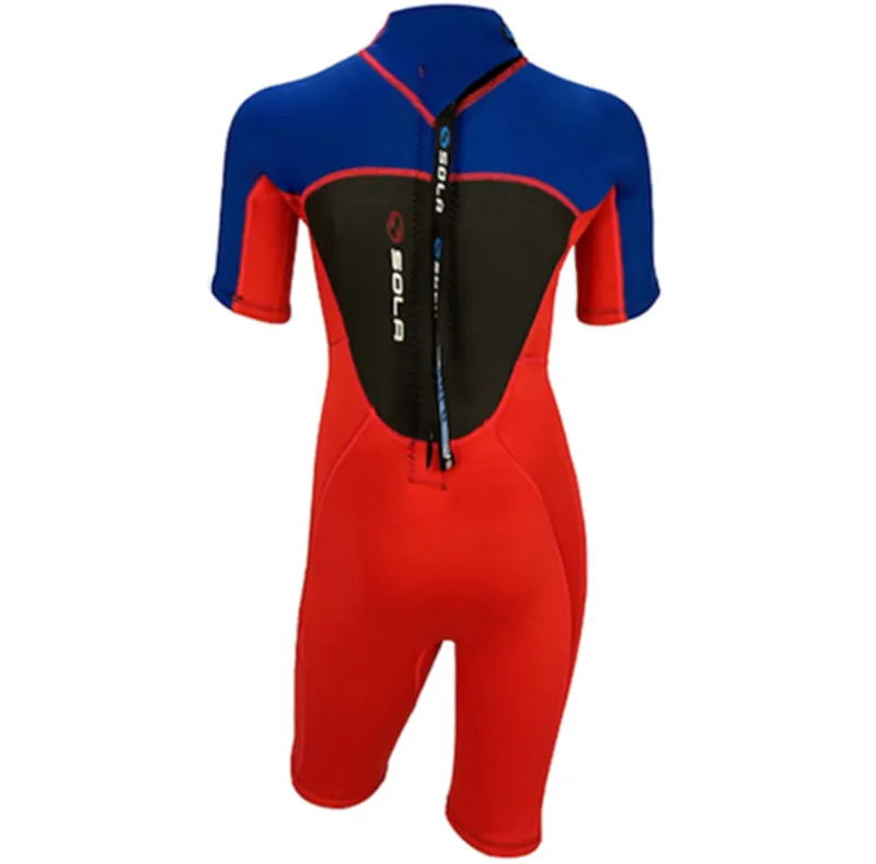 Sola Storm 3/2 Kids Shortie Red/Blue-1