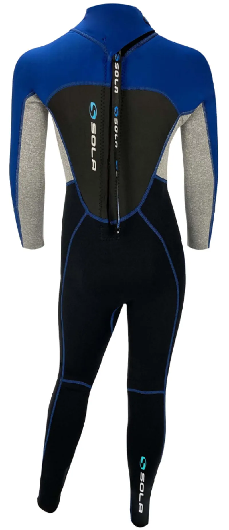 Sola Storm Kids 3/2mm Full Wetsuit Blue/Marl-1