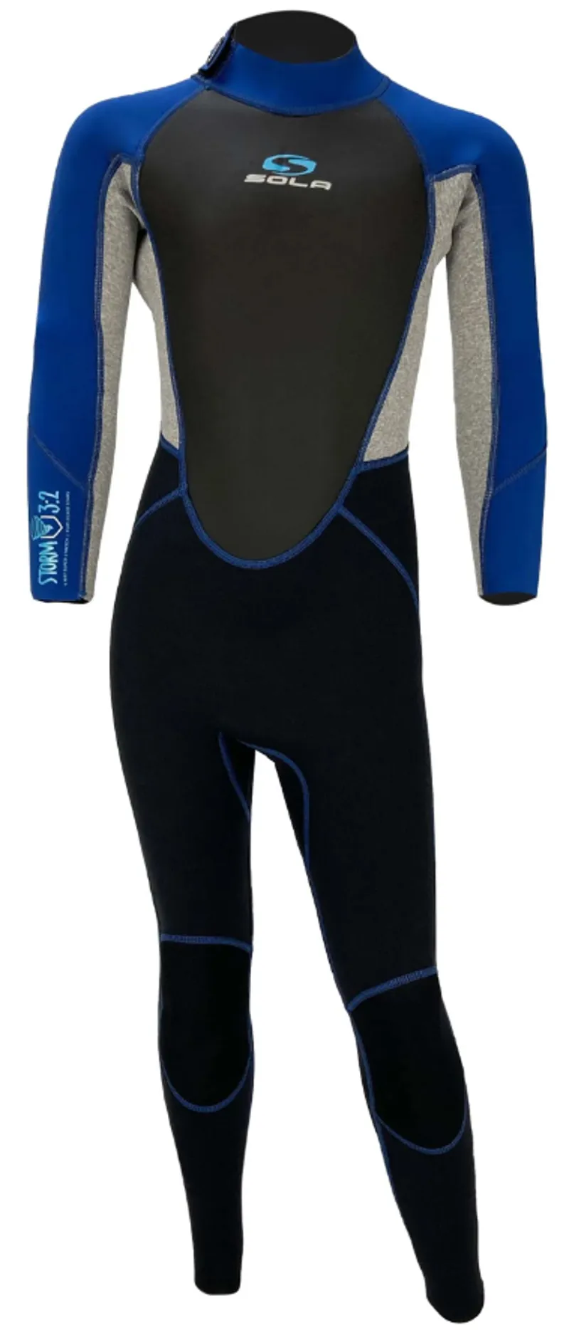 Sola Storm Kids 3/2mm Full Wetsuit Blue/Marl