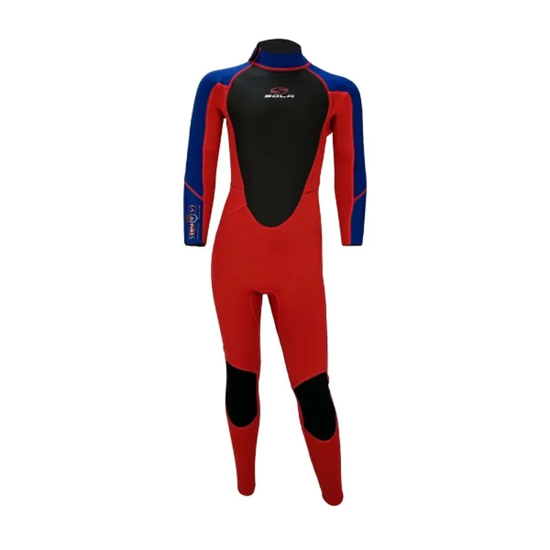 Sola Storm Kids 3/2 Full Wetsuit Red/Blue