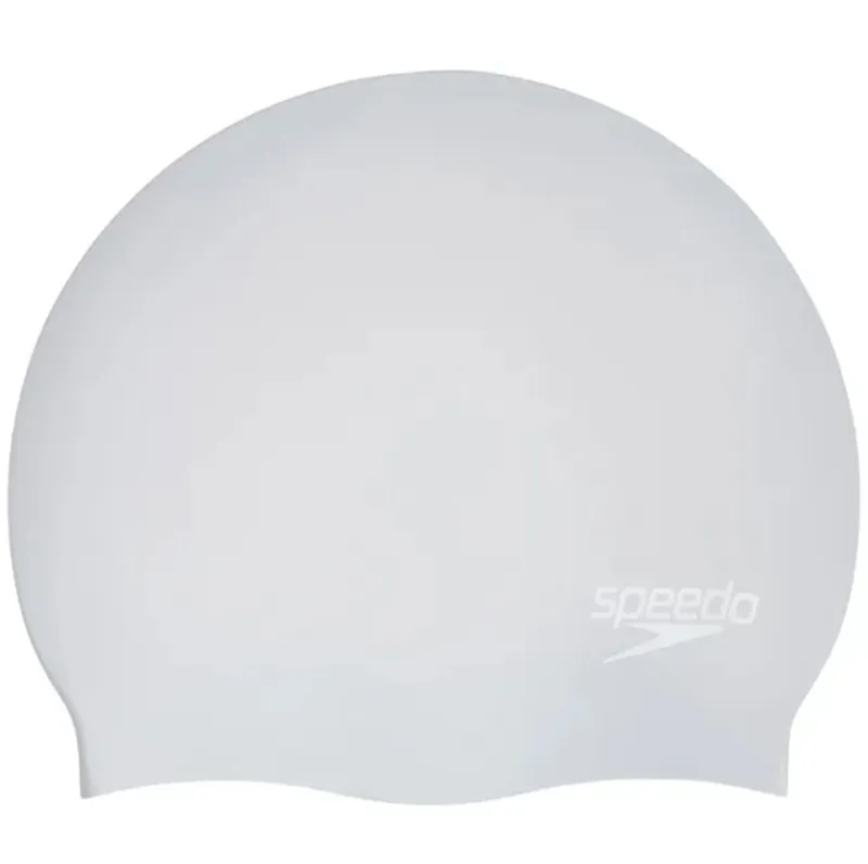 Speedo Adult Long Hair Cap Silver/White