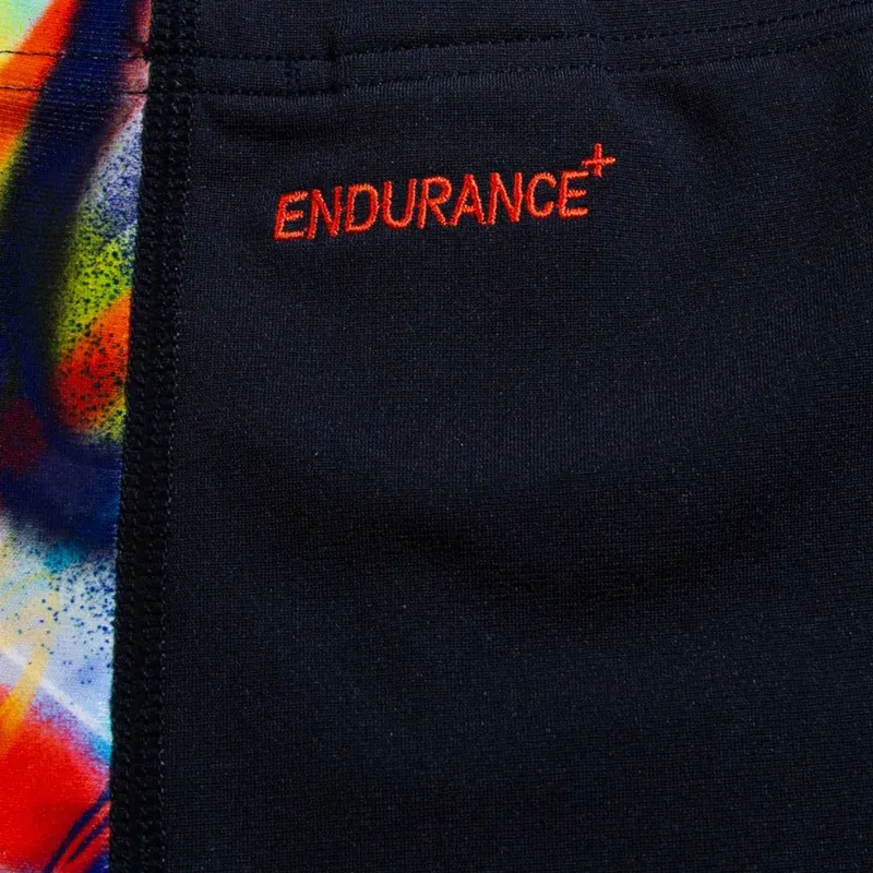 Speedo Boys Digital Allover Panel Jammer Black/Red/Multi-3