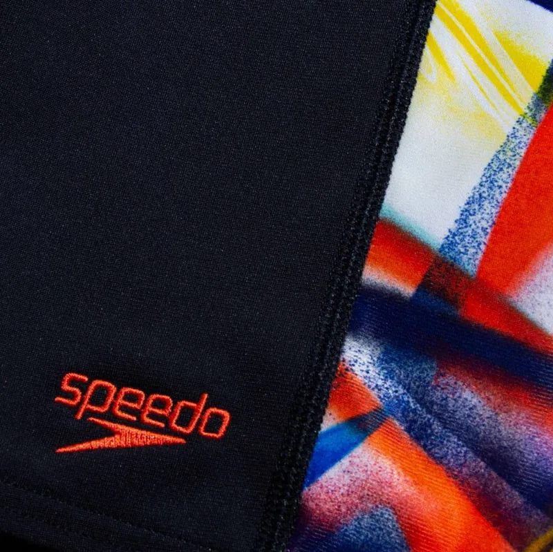 Speedo Boys Digital Allover Panel Jammer Black/Red/Multi-2
