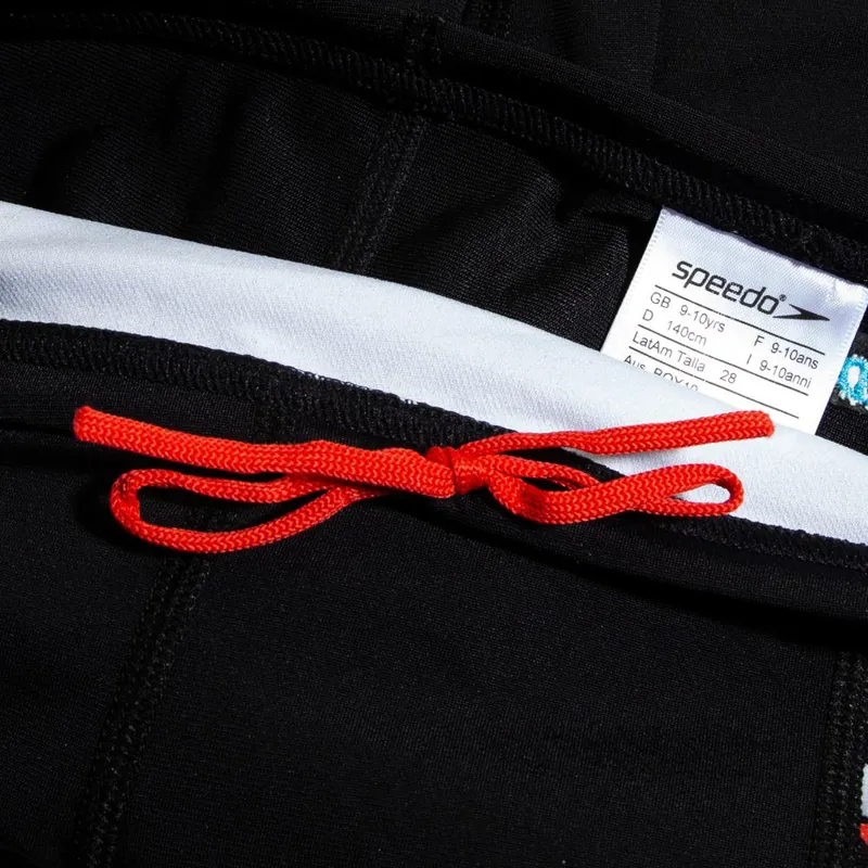 Speedo Boys Digital Panel Jammer Black/White/Watermelon/Bolt/Bitter-4