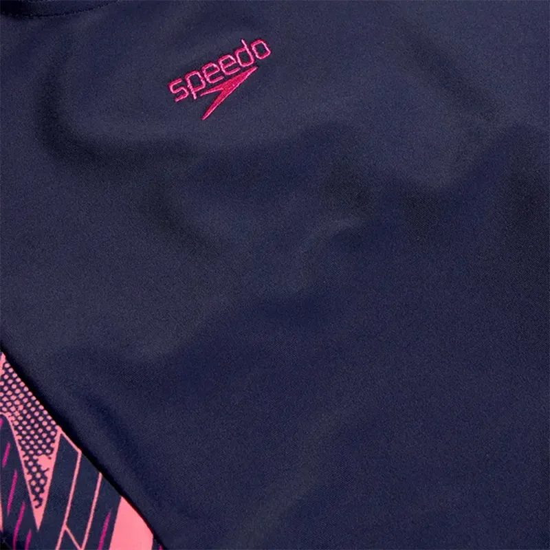 Speedo Girls Hyperboom Splice Legsuit True Navy/Electric Pink-2