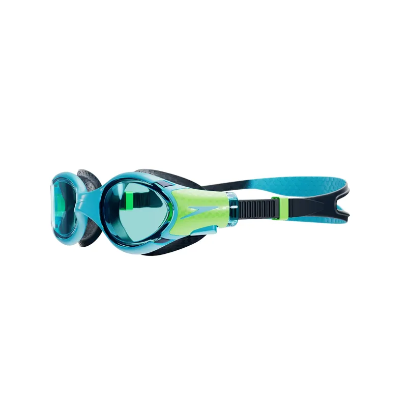 Speedo Junior Biofuse 2.0 Goggles Hypersonic Blue/Navy/Green-1