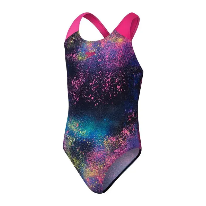 Speedo Junior Girls Digital Allover Splashback Swimsuit