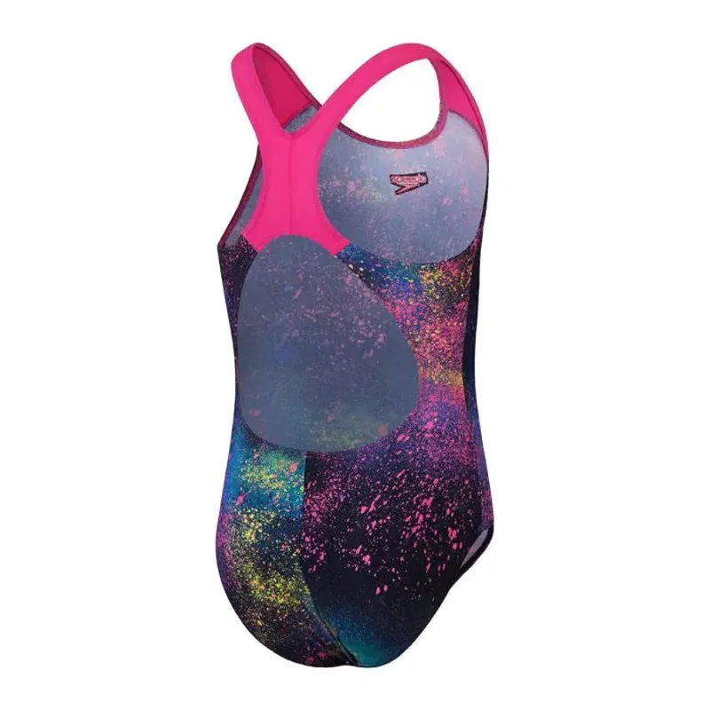 Speedo Junior Girls Digital Allover Splashback Swimsuit-1