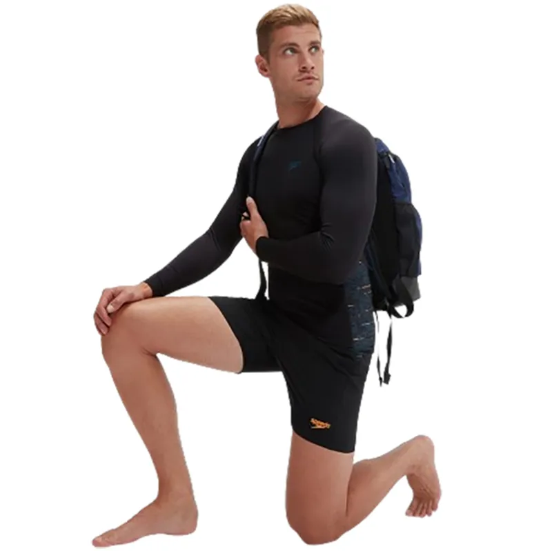 Speedo Men's Endurance Splice Long Sleeve Top Black-6