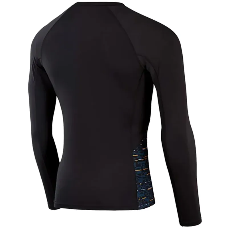 Speedo Men's Endurance Splice Long Sleeve Top Black-1