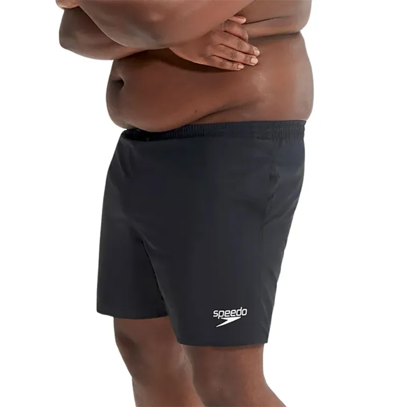 Speedo Men's Plus Size Essential 16 inch Watershort Black-3