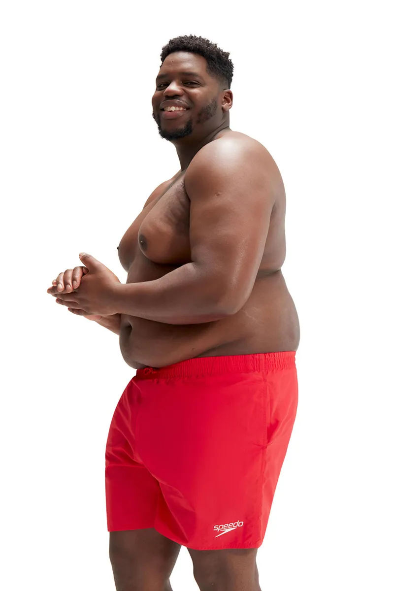 Speedo Men's Plus Size Essential 16 inch Watershort Red-3