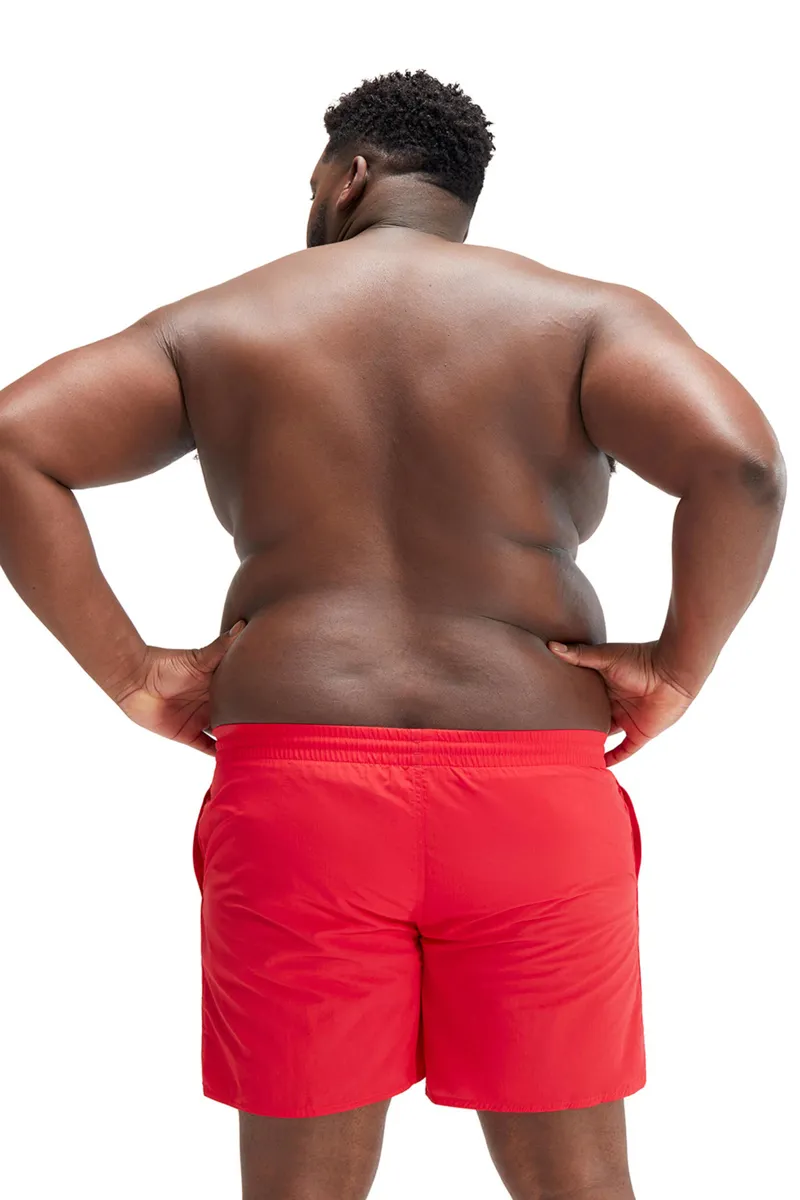 Speedo Men's Plus Size Essential 16 inch Watershort Red-2