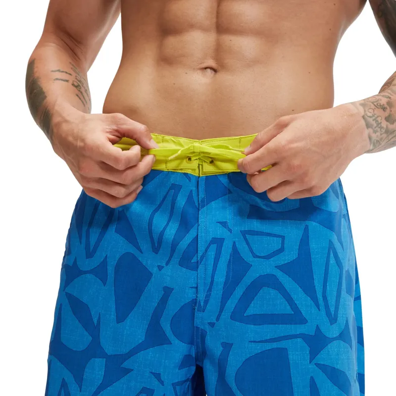 Speedo Printed Bondi Basin Boardshort 20inch Sevres Blue-6