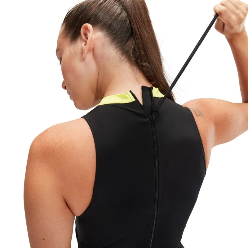  Speedo Printed Hydrasuit One Piece Black Purple Lemon-6